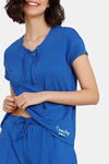 Zivame Lounge Knit Poly Lounge Set - Lil Boy Blue — thumbnail 5